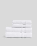2+2 Classic Turkish Cotton Bath Bundle - White