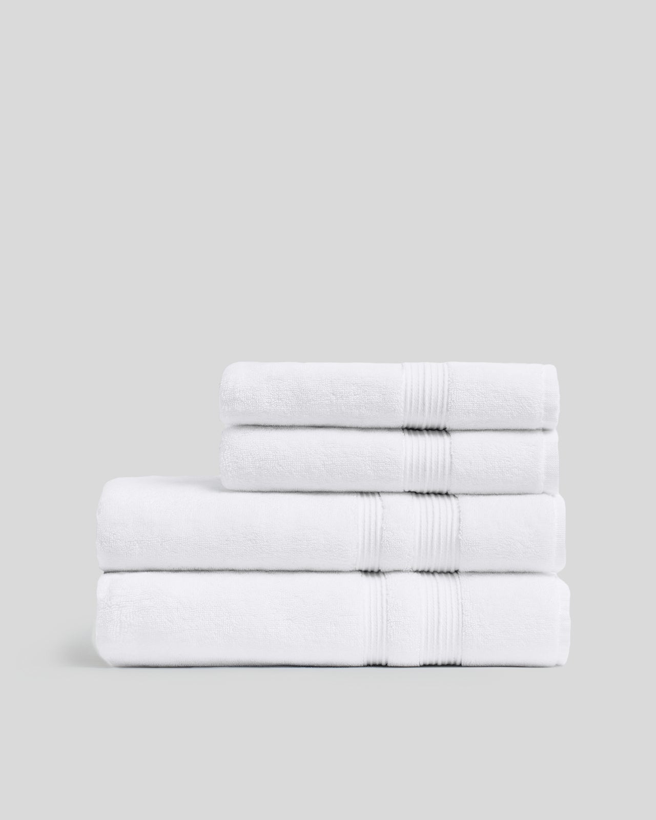 2+2 Classic Turkish Cotton Bath Bundle - White