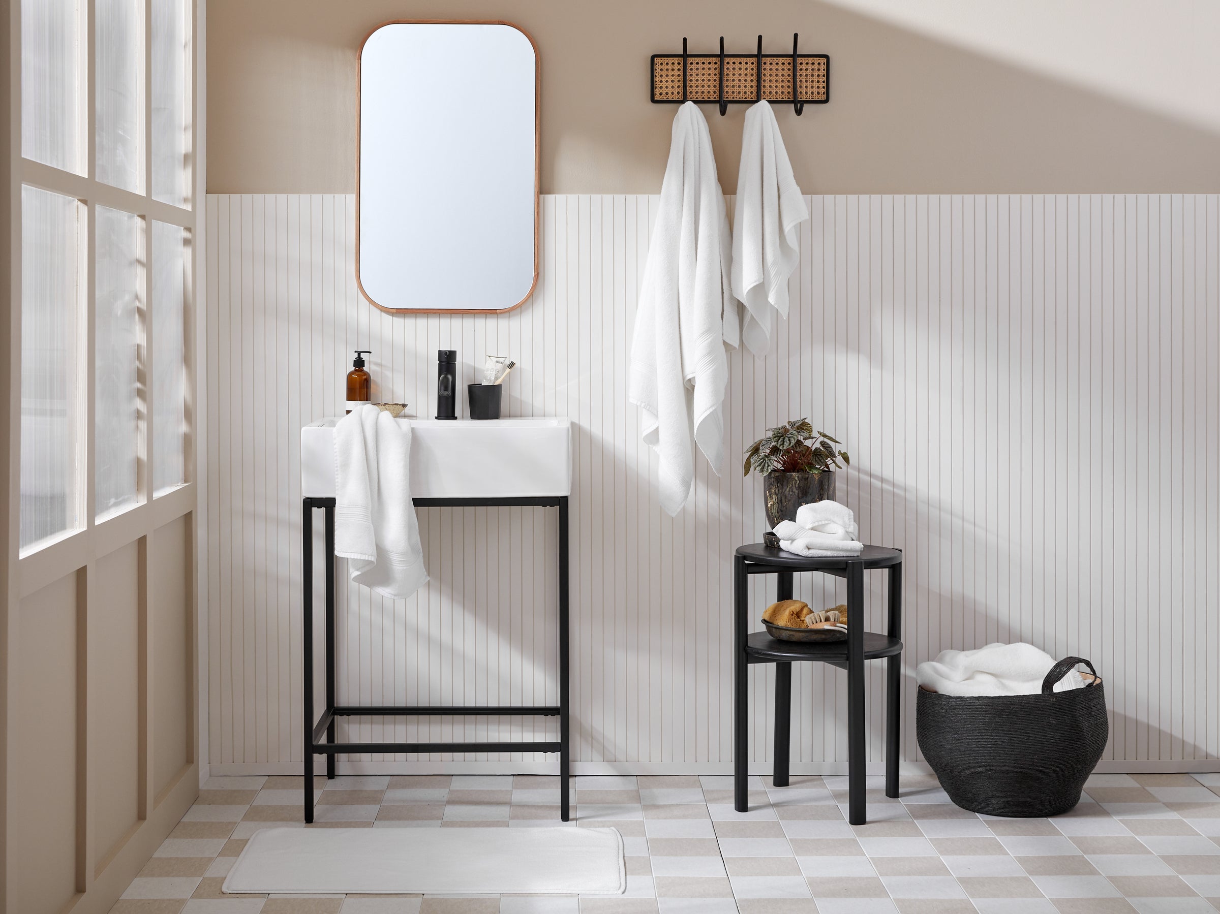 2+2 Classic Turkish Cotton Bath Bundle - White